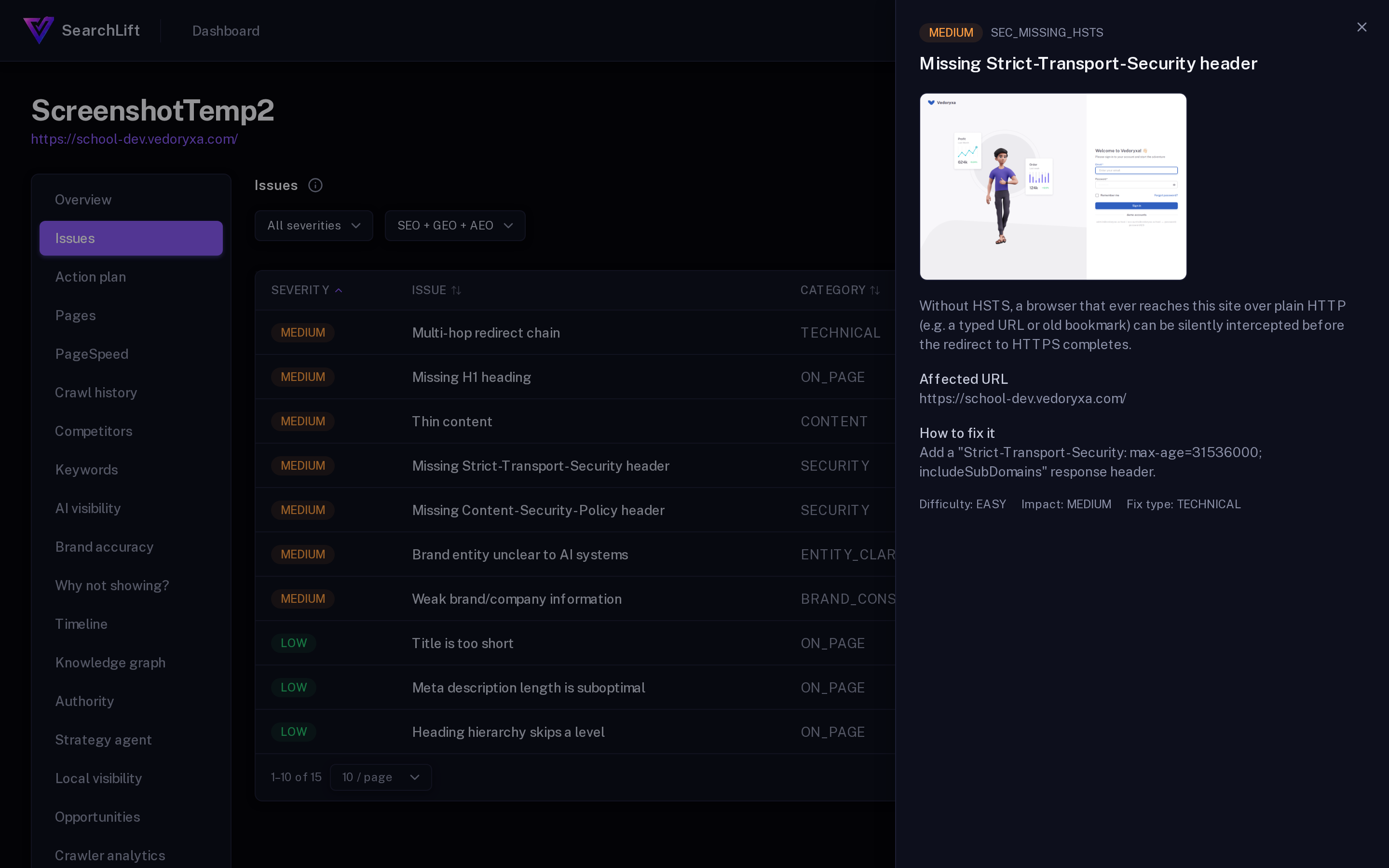 Security posture check preview